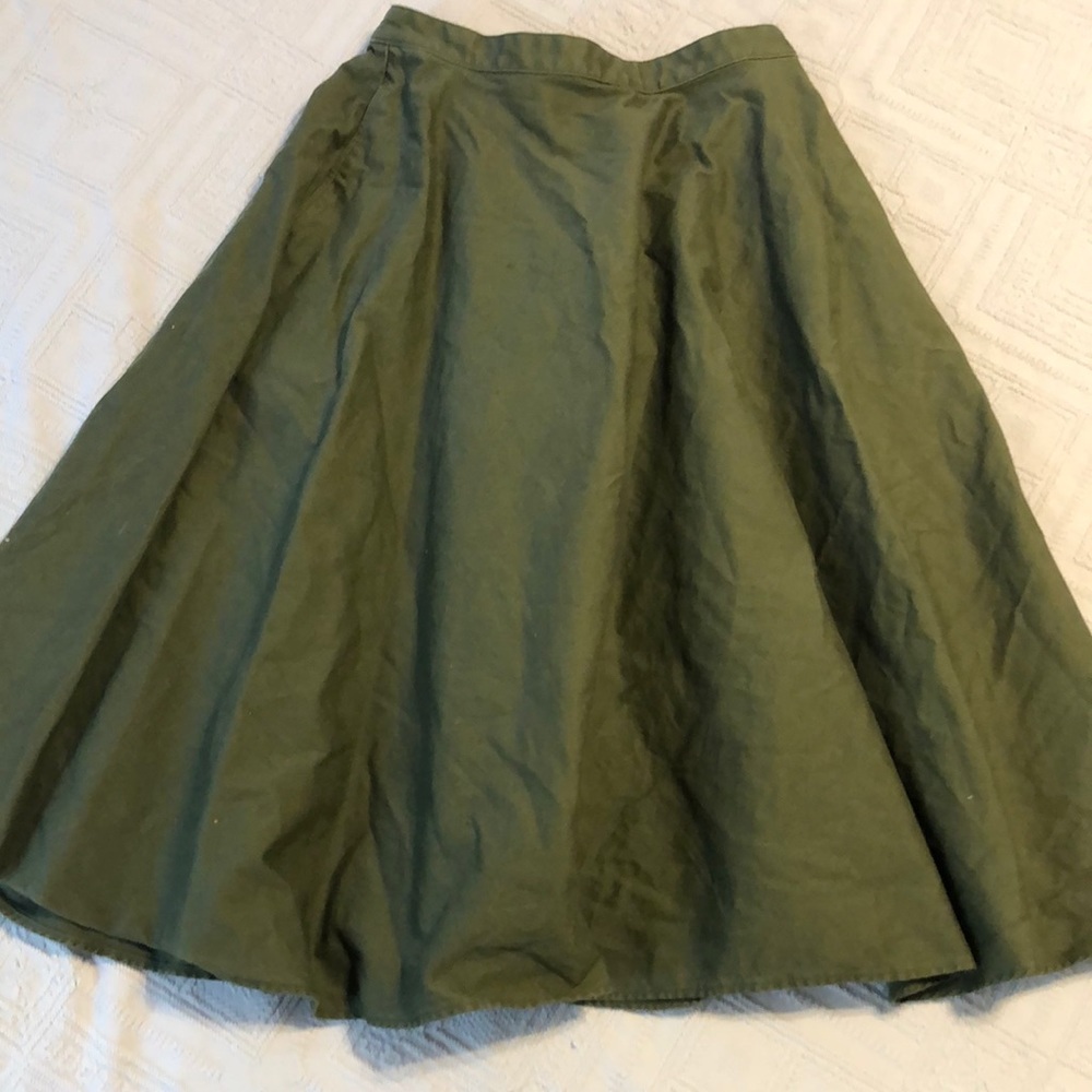 Olive green skirt